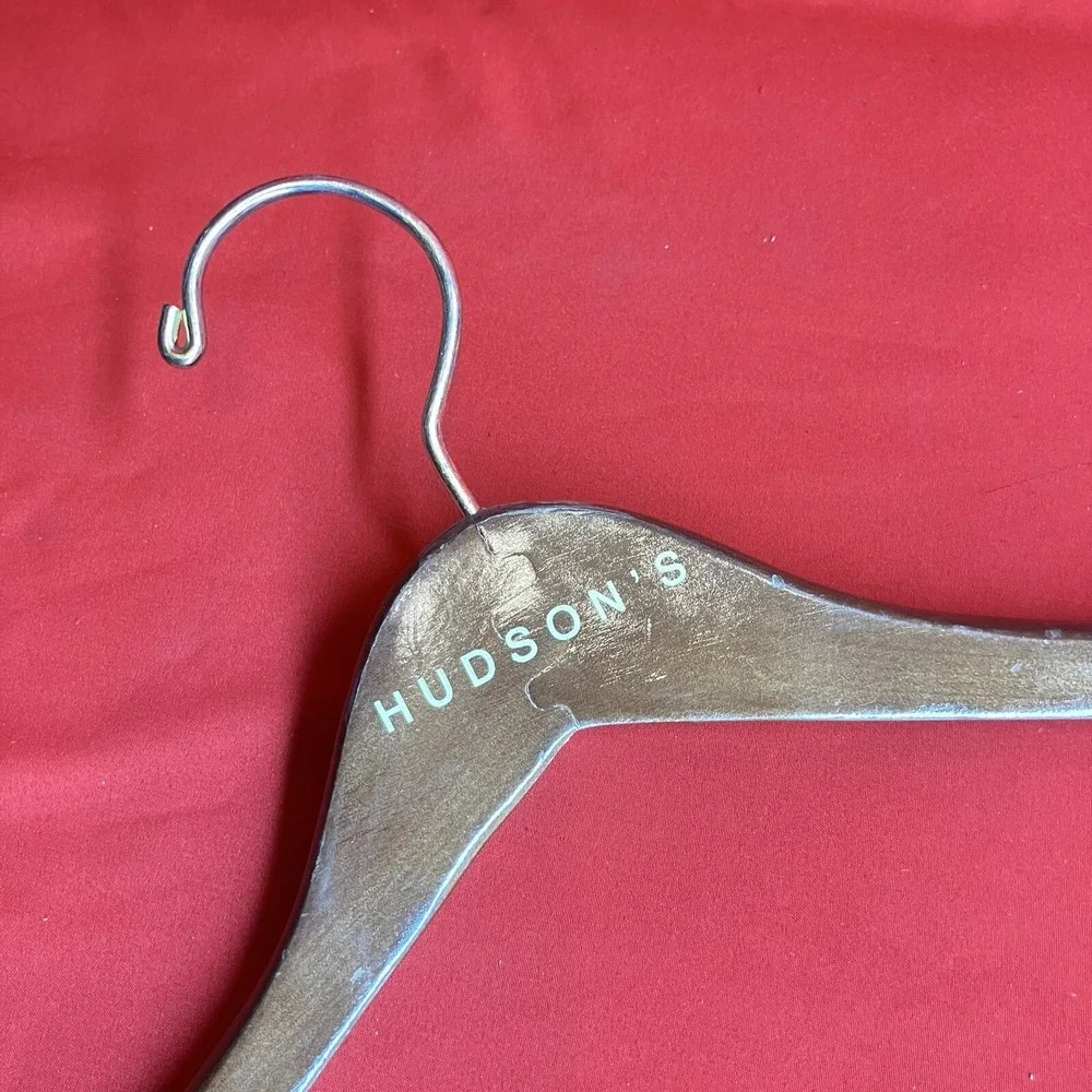4 - Vintage Detroit MI Hanger / Hudson's / Hughes Hatcher /Wood Coat Jacket Suit